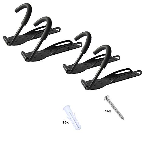 RASENFREUND® Lot de 4 supports muraux pour vélo - Noir... en promo à 14,83€ (-55%) sur Amazon FR