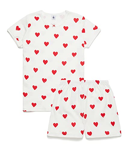 Petit Bateau Mädchen Pyjacourt, Weiss Marshmallow / Rot... - Sports & Fitness en promo à 26.99€