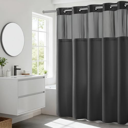 Keine Haken erforderlich, Waffelgewebe, Duschvorhang mit... - Maison & Cuisine Amazon Allemagne à 11.34€