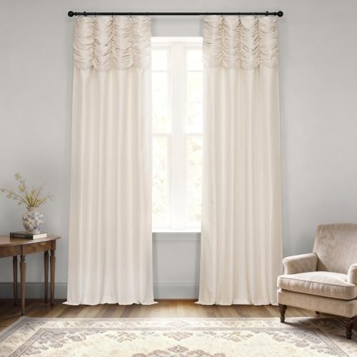 HPD Half Price Drapes Ruched Faux Dupioni Silk Curtains for... - Home & Kitchen Amazon UK à 15.22€