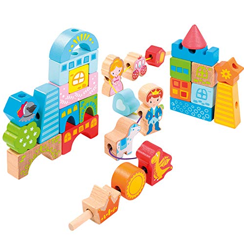 WOOMAX Juego construcción Madera Castillo 32 Piezas - Toys & Games Amazon Spain à 16.21€