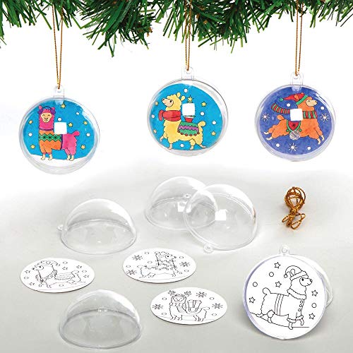 Baker Ross Festive Llama Colour in Baubles – Pack of 8... - Toys & Games Amazon UK à 2.87€