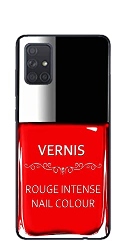 ONOZO Case for Samsung Galaxy A71 Intense Nail Polish Red en promo sur Amazon