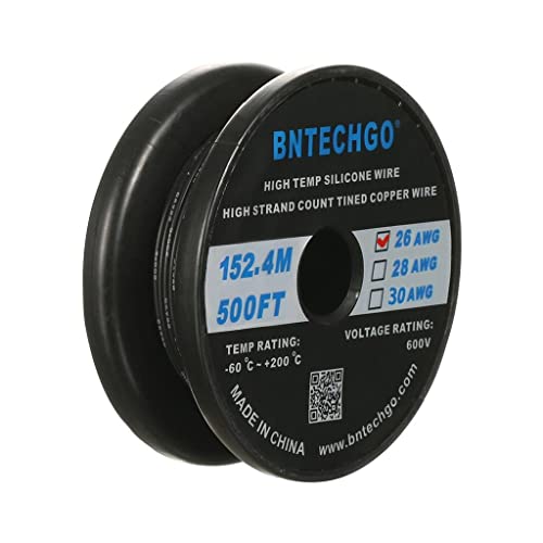 BNTECHGO Bobina de alambre de silicona de calibre 26 de 500... - Réduction -78% à 10.58€
