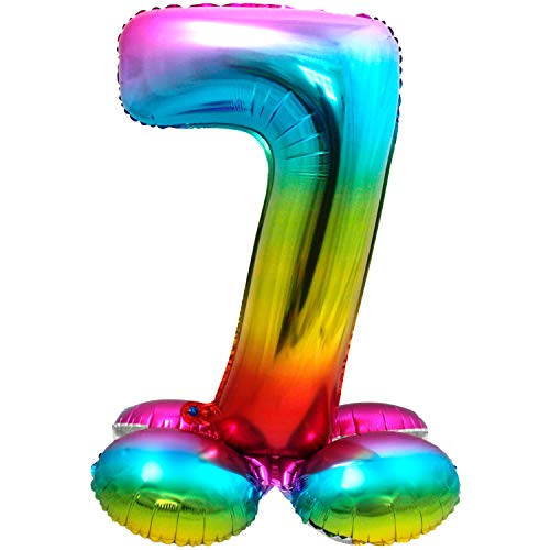 Ballon gonflable Rainbow - Numéro 7 avec base - environ 81... - Sports & Fitness Amazon France à 7.75€