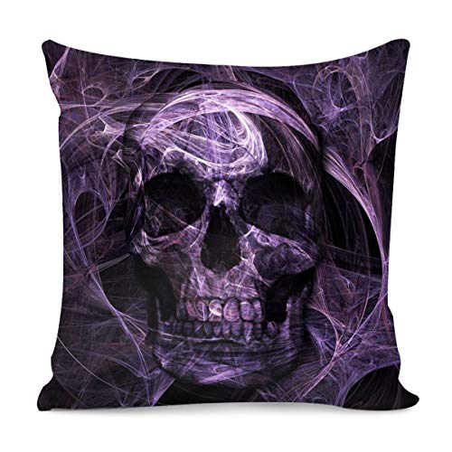 Amzbeauty Purple Skull Printed Throw Pillow Covers Home... - Maison & Cuisine Amazon Royaume-Uni à 1.97€
