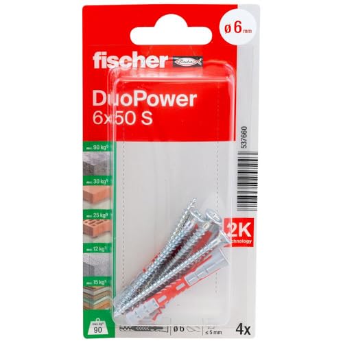 Fischer 537660 Blister Duopower, 6X50, Multicolor - Maison & Cuisine Amazon Royaume-Uni à 12.72€