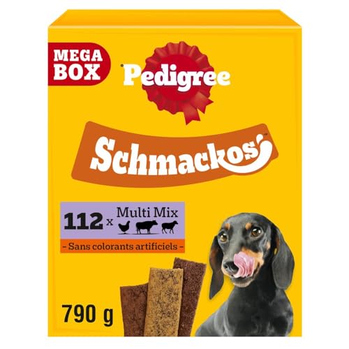 Pedigree Schmackos Multi Mix 110 lamelles friandises pour... - Animalerie en promo à 13.99€
