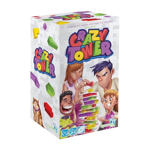Ghenos Games - Crazy Tower, Mehrfarbig, GHE136 - Jouets & Jeux en promo à 25.02€