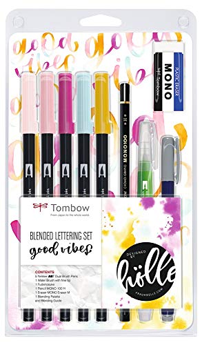 Tombow BS-FH2, Set de Blended Lettering, couleurs Good Vibes - Loisirs Créatifs en promo à 18.12€