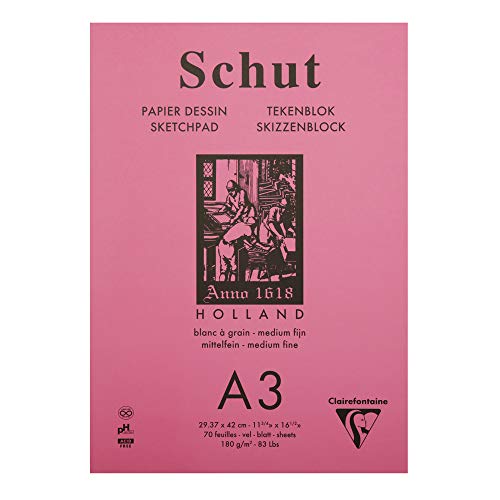 Clairefontaine SCH11813C - Un bloc encollé de papier dessin... - Animalerie Amazon France à 16.32€