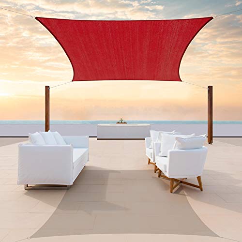 ColourTree Voile d'ombrage carré Rouge 4,6 x 4,6 m en Tissu... - Auto & Motorcycle Amazon France à 33.90€