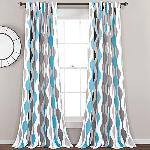 Lush Decor Mid Century Geo Light Filtering Window Curtain... - Maison & Cuisine Amazon Royaume-Uni à 35.36€