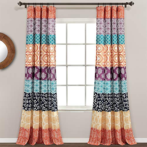 Lush Decor Bohemian Stripe Window Curtain Panel Pair, 84" L... - Home & Kitchen Amazon UK à 23.80€
