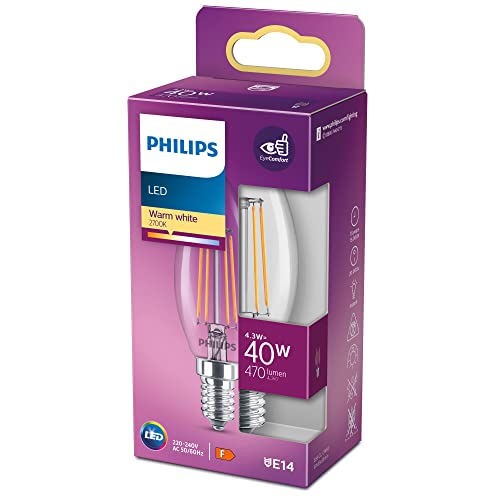 Philips Ampoule Flamme - Philips Ampoule Flamme, 4,3 W, 40... en promo à 1,98€ (-69%) sur Amazon FR