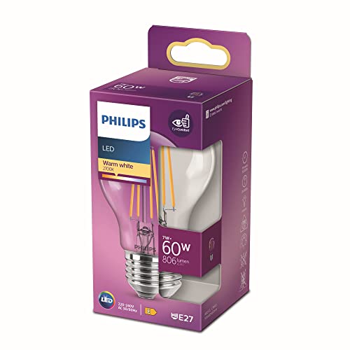 Philips Ampoule - Philips Ampoule, 7 W, 60 W, E27, 806 LM... en promo à 2,48€ (-74%) sur Amazon FR