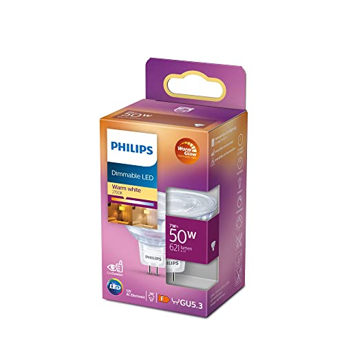 Philips ampoule LED Spot GU5.3 50W Blanc Chaud, Compatible... - Home & Kitchen Amazon France à 9.90€