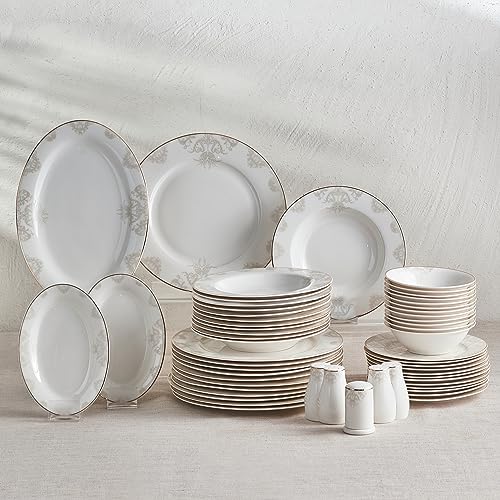 Karaca Siena 56-Teiliges Geschirr-Set Fur 12 Personen... - Maison & Cuisine en promo à 129.95€