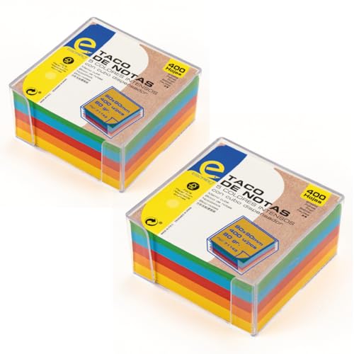 ESCRIBO 2 Tacos de Notas - Tamaño 9 x 9 cm - Con... - Bébé & Puériculture Amazon Espagne à 4.74€