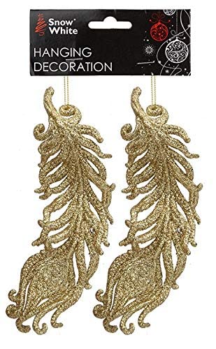 PMS 513417G Christmas Glitter Leaf | Gold | Pack of 2... - Maison & Cuisine Amazon Royaume-Uni à 2.12€