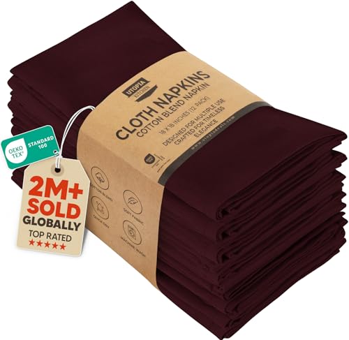 Utopia Kitchen Stoffservietten [12er Pack, Burgund] 46x46... - Home & Kitchen Amazon Germany à 20.95€
