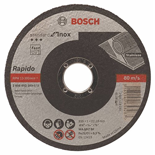 Bosch Trennscheibe gerade für Schleifmaschine 115 mm für... - Bricolage & Outils Amazon Allemagne à 2.86€