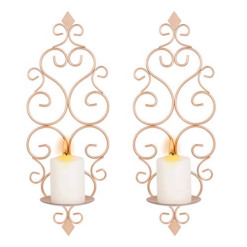 Sziqiqi Iron Wall Candle Sconce Wall Candle Holder Set of 2... - Maison & Cuisine Amazon Royaume-Uni à 14.46€