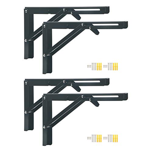 Pxyelec 4pcs Folding Shelf Bracket 12 inches, Heavy Duty... - Maison & Cuisine en promo à 12.73€