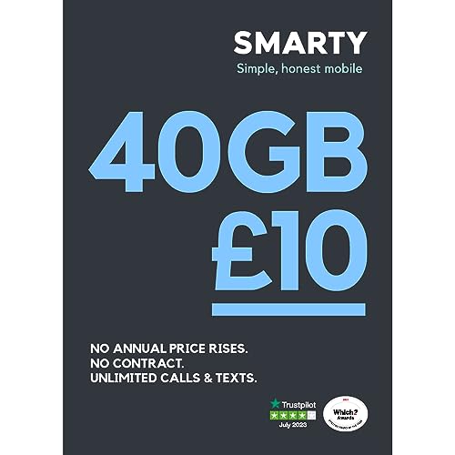 SMARTY Carte Sim 30 Go, appels et SMS illimités - Auto & Moto en promo à 1.40€