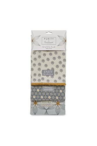 Cooksmart Purity Set of 3 Tea Towels - Bon plan à 10.95€