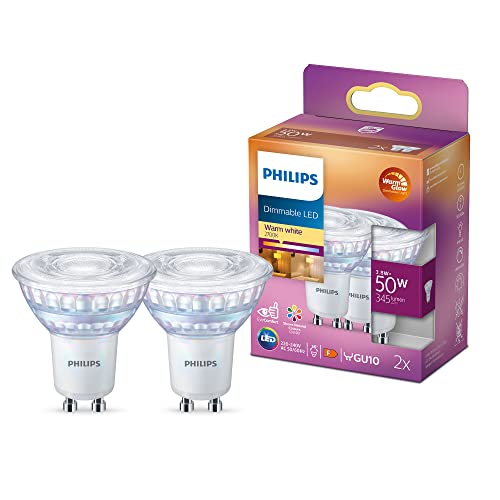 Philips ampoule LED Spot GU10 50W Blanc Chaud Compatible... - Maison & Cuisine Amazon France à 8.98€