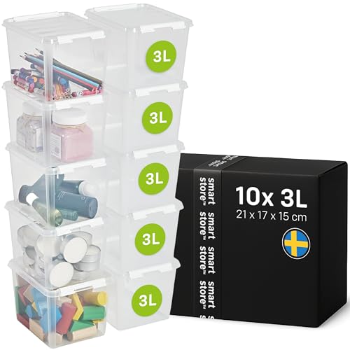 SmartStore - 10x Aufbewahrungsbox mit Deckel Classic 3L... - Home & Kitchen Amazon Germany à 38.00€