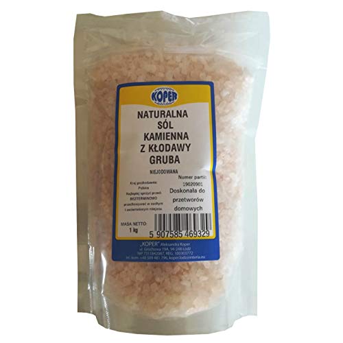 Natürliches Steinsalz aus Kłodawa, dick 1 kg - Épicerie Amazon Allemagne à 2.66€