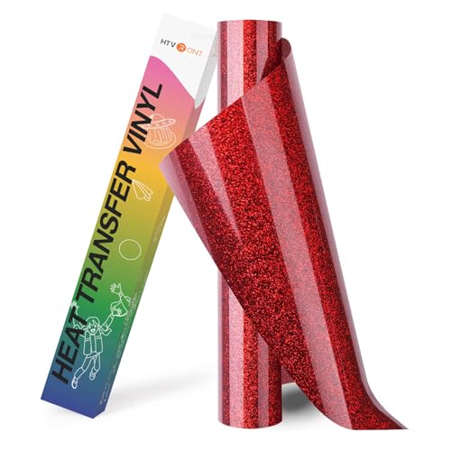 HTVRONT Rouleaux de vinyle HTV à paillettes rouges - 25,4... - High-Tech & Électronique en promo à 17.73€