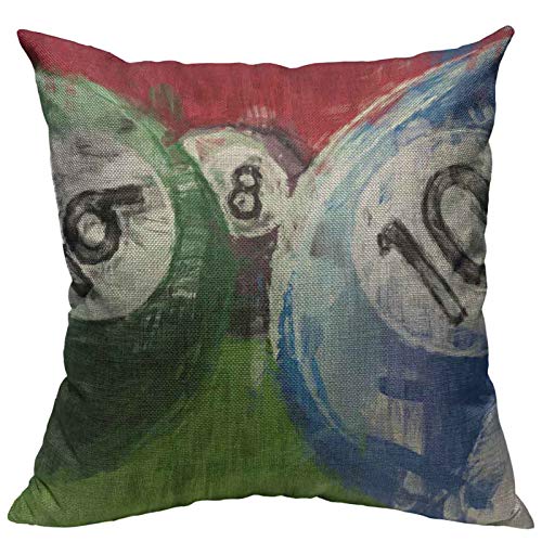 VERSUSWOLF Throw Pillow Covers Pool Billiards Ball Cotton... - Maison & Cuisine Amazon Royaume-Uni à 1.95€
