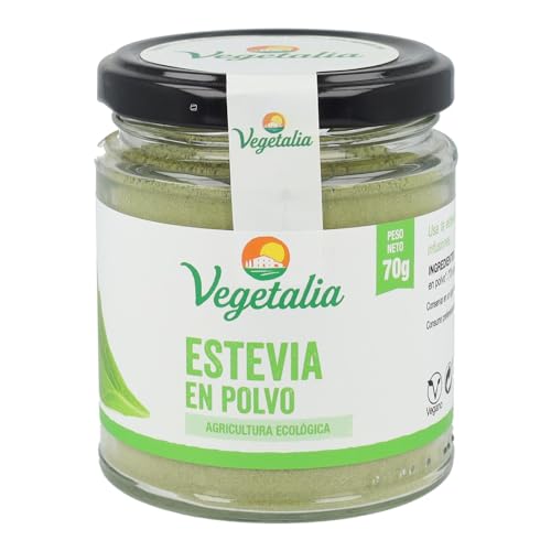 Stevia en Polvo Bio Vegetalia 70 gr - Épicerie Amazon Espagne à 4.65€