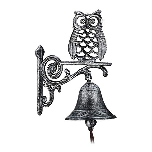 Relaxdays Cast Iron Door Bell, Owl, Antique Design, with... - Maison & Cuisine Amazon Royaume-Uni à 17.16€