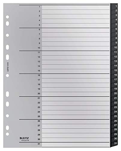 Leitz Indice, Schede Numeriche 1-31, Formato A4 Extra... - Maison & Cuisine Amazon Italie à 9.05€