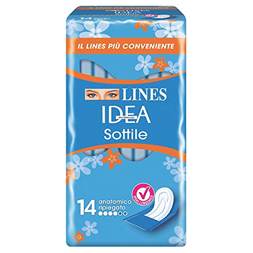 Lines Idea Lot de 14 serviettes hygiéniques anatomiques... - Beauté & Parfums Amazon France à 2.18€