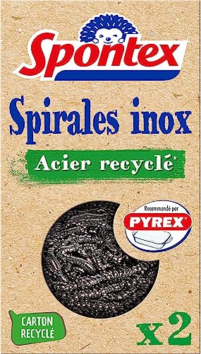 SPONTEX - Spirale Inox Acier Recyclé - 2 spirales inox... - Bricolage & Outils Amazon France à 2.89€