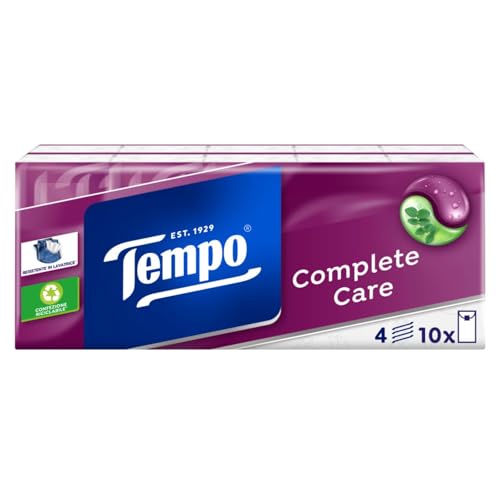 Tempo Fazzoletti Tascabili Complete Care, 10 Pacchetti Da 9... - Auto & Moto Amazon Italie à 2.28€