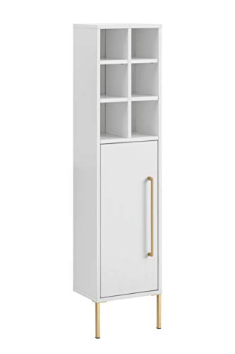 Schildmeyer Gloria Highboard 148429, weiß/Gold, 130,6 x... - Maison & Cuisine en promo à 52.99€