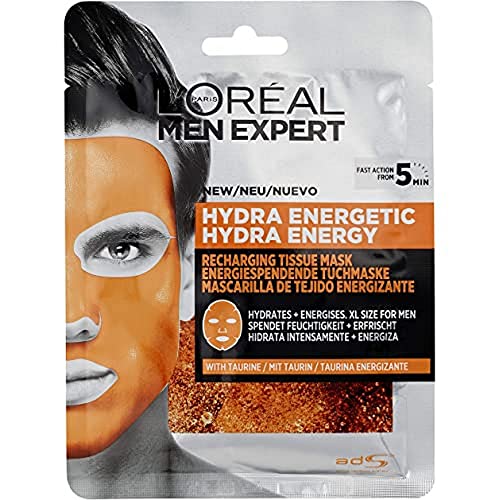 Men Expert Hydra Energetic Tissue Masque facial pour homme... - Beauté & Parfums Amazon France à 4.59€
