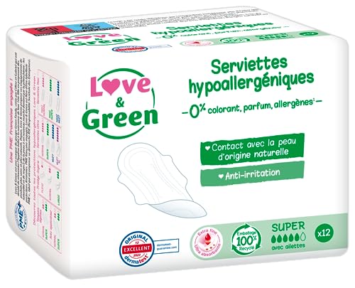 Love & Green Serviettes hygiéniques, écologiques et... - Beauté & Parfums Amazon France à 1.79€