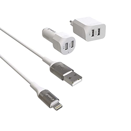 Kit 2USB FASTCHARGE Car + SECTEUR + Cable MFI 1,3M Blanc - High-Tech & Électronique Amazon Espagne à 8.50€