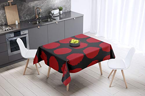 Le Jardin du Lin Küchendekoration, Tischdecke, rot schwarz... - Home & Kitchen Amazon Germany à 6.29€