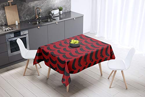 Le Jardin du Lin Küchendekoration, Tischdecke, rot schwarz... - Maison & Cuisine Amazon Allemagne à 6.69€