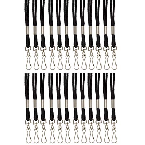 Standard Lanyard Hook Rope Style, Black, Pack of 24 - Fournitures Bureau Amazon Espagne à 59.66€