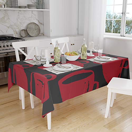Le Jardin du Lin Küchendekoration, Tischdecke, rot schwarz... - Amazon Allemagne à 7.47€