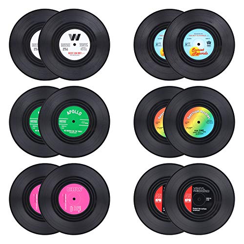 12 sottobicchieri retrò a forma di disco in vinile e CD... - DIY & Tools Amazon Italy à 14.59€